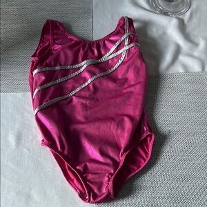 Pink gymnastics leotard